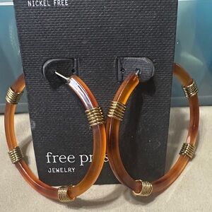 Free Press Gold and Brown Hoop Jewelry